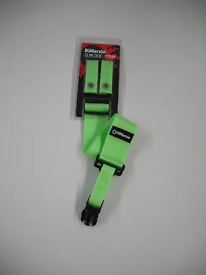 $26 • Buy Dimarzio Short Nylon Cliplock Strap 2 Inch Wide Green Short Dd2200s