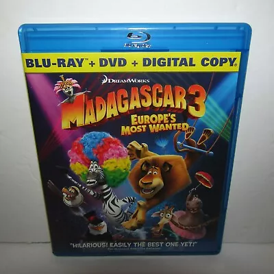 Madagascar 3 Europe's Most Wanted Blu-ray + DVD Widescreen Expired Digital Code • $7.99