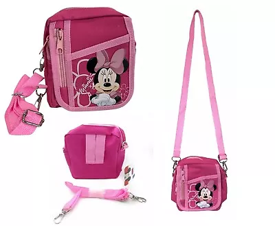 Disney Minnie Mouse Pink Camera Pouch Bag Wallet Purse With Shoulder Strap • $9.99