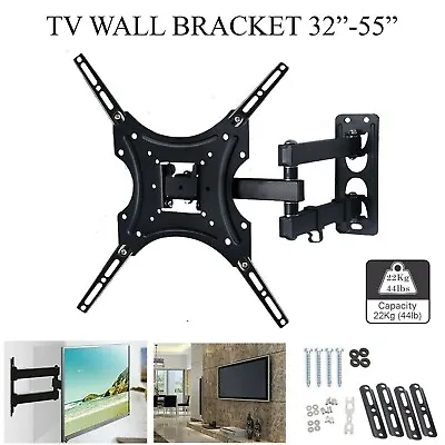 LCD LED Corner TV Wall Bracket 32 40 43 50 55 Inches Tilting Swivel Universal UK • £9.99