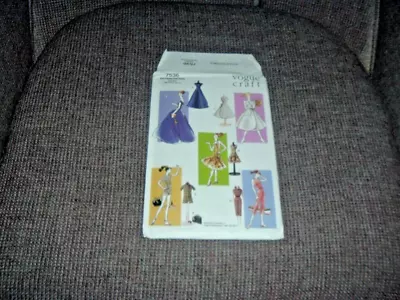 Vogue 7536 Doll Craft Clothes Pattern For 11.5  Fashion Doll Barbie Midge Uncut • $18.50