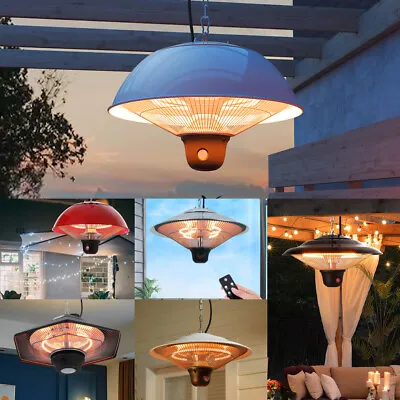 £15.95 • Buy Ceiling Hanging Electric Patio Heater Indoor & Outdoor Infrared Remote Pull Cord