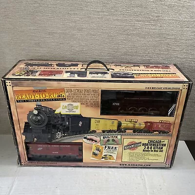 VTG Rail King Chicago Northwestern 2-8-0 Steam Train READY-TO-RUN Set INCOMPLETE • $154