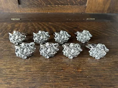 Arthur Court Silver Aluminum Bunny Rabbits Napkin Rings Holders 8 Vintage Signed • $39.99