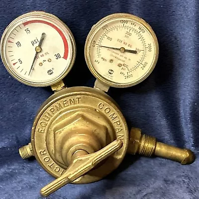 Victor Equipment 350 PSIG Acetylene Gas Regulator Model SR460A Works! Brass. • $50