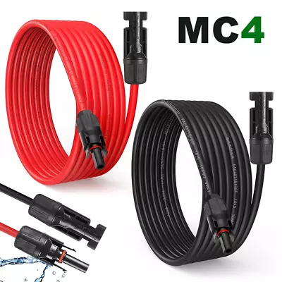 1/5/10/20M Black+Red Solar Panel Extension Cable Wire For MC4 Connector 4/6mm²  • $22.51