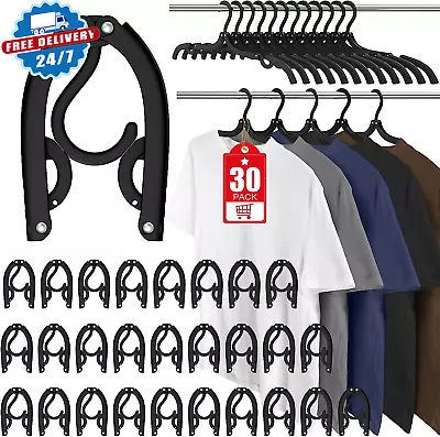 30 Pcs Hangers Portable Foldable Hanger Organizer Plastic Accessories Essential • $24.46