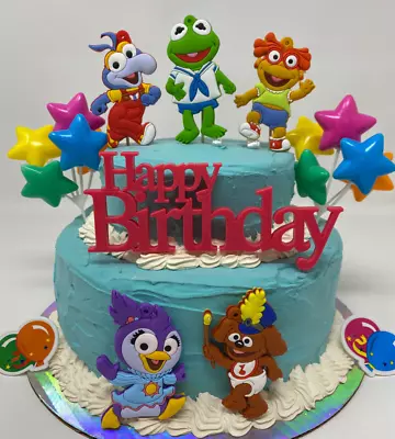 Muppet Babies Birthday Cake Topper Set ~ BRAND NEW ~ Kermit Gonzo Skeeter And • $19.99