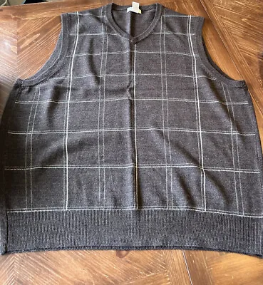 Dockers Men's Knit Business Acrylic Knit Sweater Vest Brown Plaid XXL • $14.26