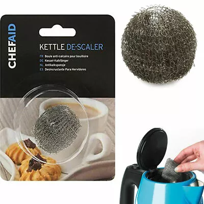 £2.41 • Buy ChefAid Stainless Steel Mesh Kettle Descaler Furring Remover Ball Scale Clear