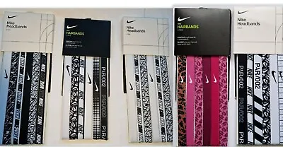 NIKE 6 Pack Headband Sport Band Unisex Women Men Hair Elasticate 3 COLOURS • £19.99