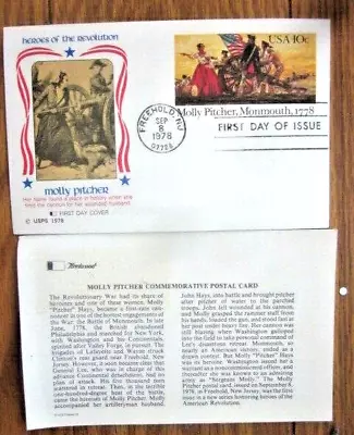 American Revolution Molly Pitcher Fired Cannon In Battle 1978 Fleetwood Fd Card • $1