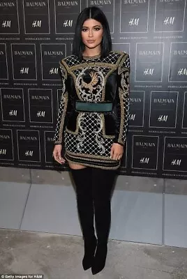 $1890 • Buy Authentic Balmain X H&M Dress Size 36 As Seen On Kylie Jenner