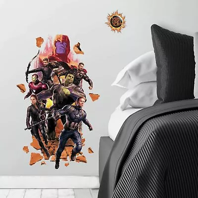 AVENGERS ENDGAME Giant Peel And Stick Wall Decals Captain America Thanos Sticker • $15.99