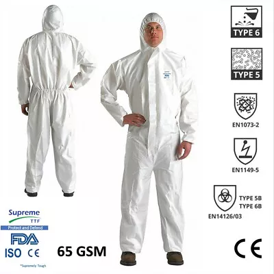 £325 • Buy Disposable Coverall SMS Type 5/6 Protection Hooded Overall Suit Boilersuit Paint