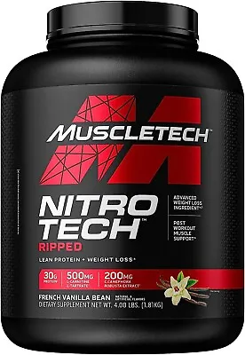 Muscletech Nitro Tech Whey Protein Vanilla Cream 4 Lbs • $64.99
