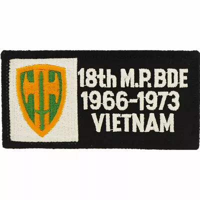 VIETNAM BADGE USAR 18TH MP BDE 1966-1973 Embroidered ShoulderPatch 4-1/4  (0324) • $6