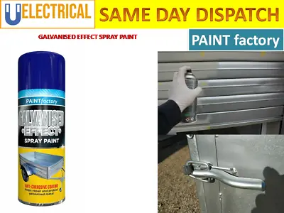 Paint Factory ANTI CORROSION METAL SPRAY PAINT GALVANISED EFFECT RUST PROTECT • £6.95