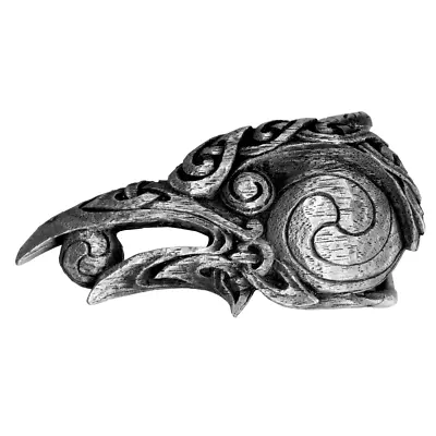 Pewter Celtic Knot Raven Belt Buckle - Dryad Design Crow Bird - Made In The USA • $49.99