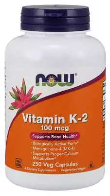 $19.95 • Buy Now Foods Vitamin K-2 100 Mcg 250 Veg Caps 05/24 Exp.
