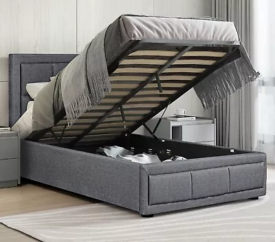 Ottoman Storage Gas Lift Up Single Small Double 4ft6 King Size Fabric Bed Frame • £169.99