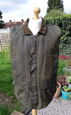 Country Collection Wax Vest Gilet Body Warmer Jacket Medium Mens Lined • £12.99