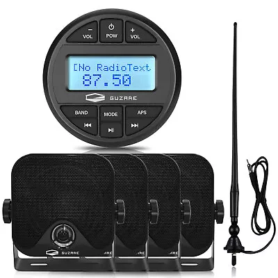 Marine Stereo Bluetooth Media Sound System For ATV UTV Car Jet Ski Deck Boat • $158.99