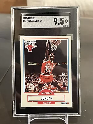 🔥Micheal Jordan 1990-91 Fleer SGC 9.5 Mt+ 🔥icon • $35