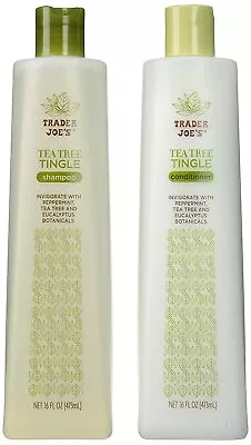 $24.50 • Buy VALUE 2 PACK*Trader Joe's Tea Tree Tingle Conditioner And Shampoo Set