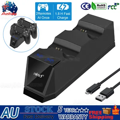 $17.99 • Buy LED Dual Game Controller Fast Charging Dock Station Stand For PS4/PS4 Slim/Pro