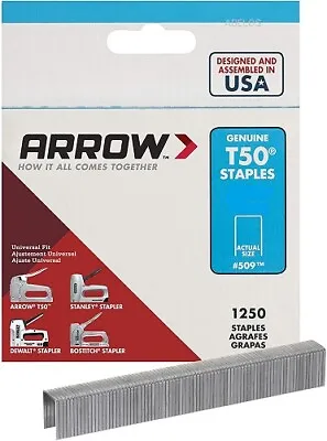£6.95 • Buy ARROW T50 STAPLES PACKS OF 1250 - 6, 8, 10, 12 & 14mm