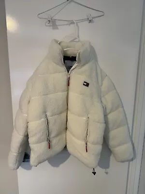 Tommy Jeans Jacket Woman’s Size Small - White Winter Fur • $119.99