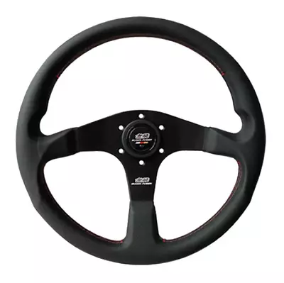 MUGEN Genuine OEM  MOMO Steering Wheel 350mm Leather Type Red Stitch JPN • $693