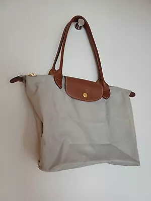 Longchamp Le Pliage Light Grey Handbag Shoulder Bag • £29