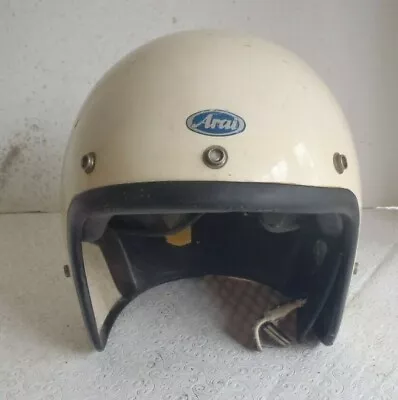 Vintage 1970 Arai Motorcycle Helmet Size 7 1/8-7 Made Japan • $55