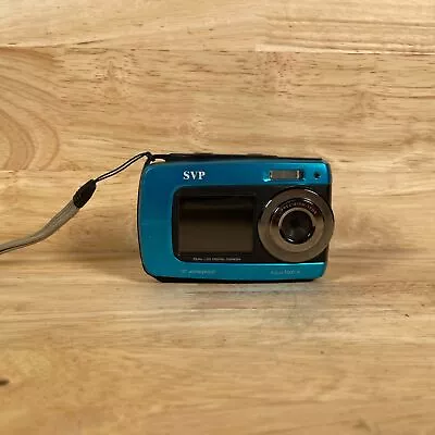 SVP Aqua 5500-A Blue 18 Mega Pixel 2.7in Dual Screen Waterproof Digital Camera • $12