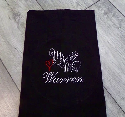 £6.99 • Buy Personalised Napkins - Wedding - Anniversary Gift - Top Table - Embroidered