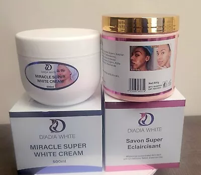 Miracle Super White Cream & Whitening Liquid Soap Extra Strong White 500ml Each  • $105.99