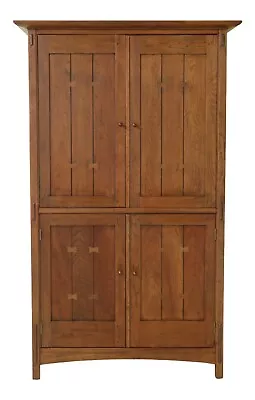 50192EC: STICKLEY Arts & Crafts Mission Cherry TV Armoire • $2895