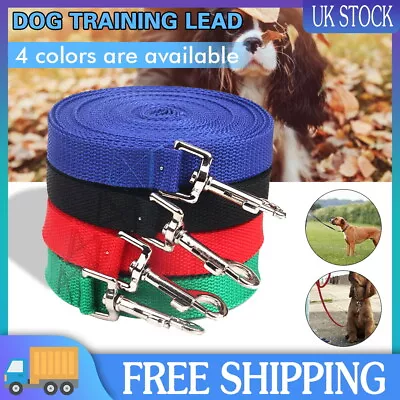 3/10M Pet Dog Training Lead Long Strong Tracking Leash Line Walking Recall UK • £7.79