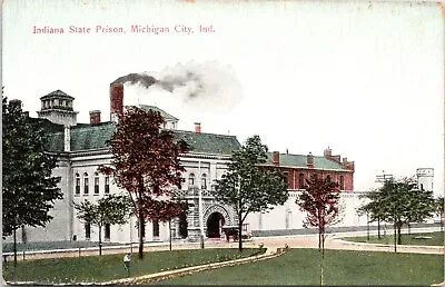 C.1910s Michigan City Indiana State Prison W Horse & Buggy Unused Postcard A522 • $3.15