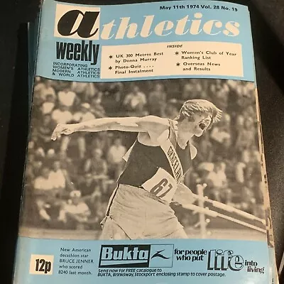 £17.99 • Buy VINTAGE ATHLETICS WEEKLY MAY 11th 1974 No.19 DONNA MURRAY BRUCE JENNER