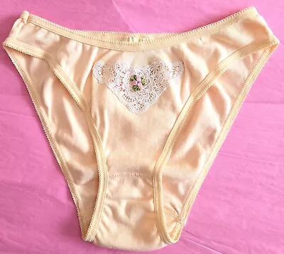 NWT Vintage Victoria's Secret Gold Label 100% Cotton High Leg Bikini Panties S • $34.99