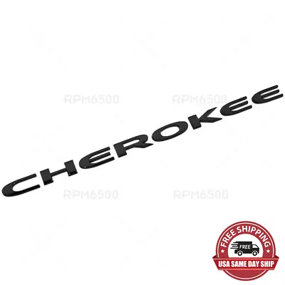 14-21 Jeep Cherokee Nameplate Emblem Badge Left Or Right Front Door Mopar Black • $49.99