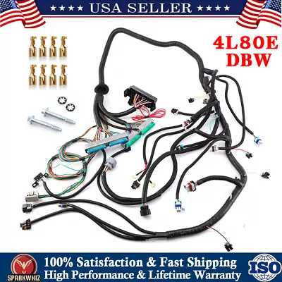 W/4L80E Standalone Wiring Harness (DBW) For 2003-2007 LS LS1 LS3 SWAP VORTEC USA • $103.99