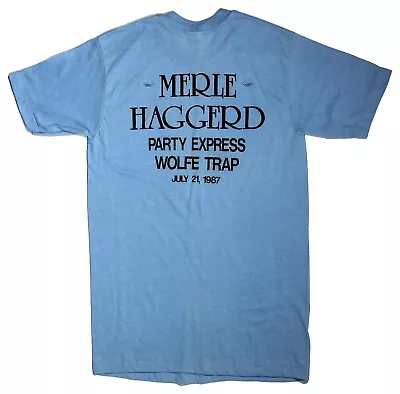 Vintage 1987 Merle Haggard Tour T-shirt Small Country Music Misspelled Name Q102 • $134.99