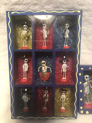 Day Of The Dead Shadow Box Diorama- Folk Art- Musicians￼ • $20