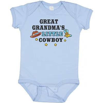 $19.99 • Buy Inktastic Great Grandmas Little Cowboy With Cowboy Hat And Boots Baby Bodysuit