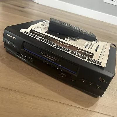 Panasonic Omnivision 4-Head VCR PV-V4540 VHS Player Original Remote VTG Clean • $95