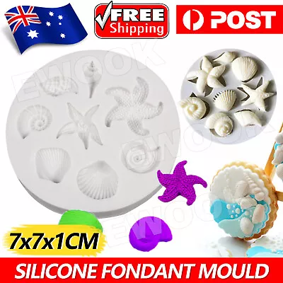 Sea Shell Silicone Fondant Mould Cake Sugar Craft Starfish Icing Baking Mold AU • $5.45